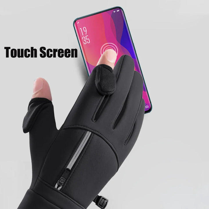Karnz | FrostGrip | Winterhandschuhe mit faltbaren Fingerspitzen | Wasserdicht, Winddicht & Touchscreen-kompatibel | M–XL
