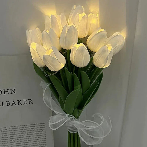 TulipGlow - Tragbare LED Tulpen-Nachtlicht Schüssel