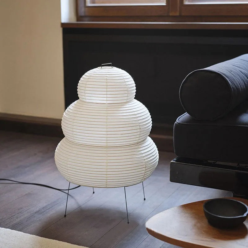 Verstellbare Tischlampe aus Reispapier, Japanische Papierleuchte für Büro & Wohnzimmer | Karnz