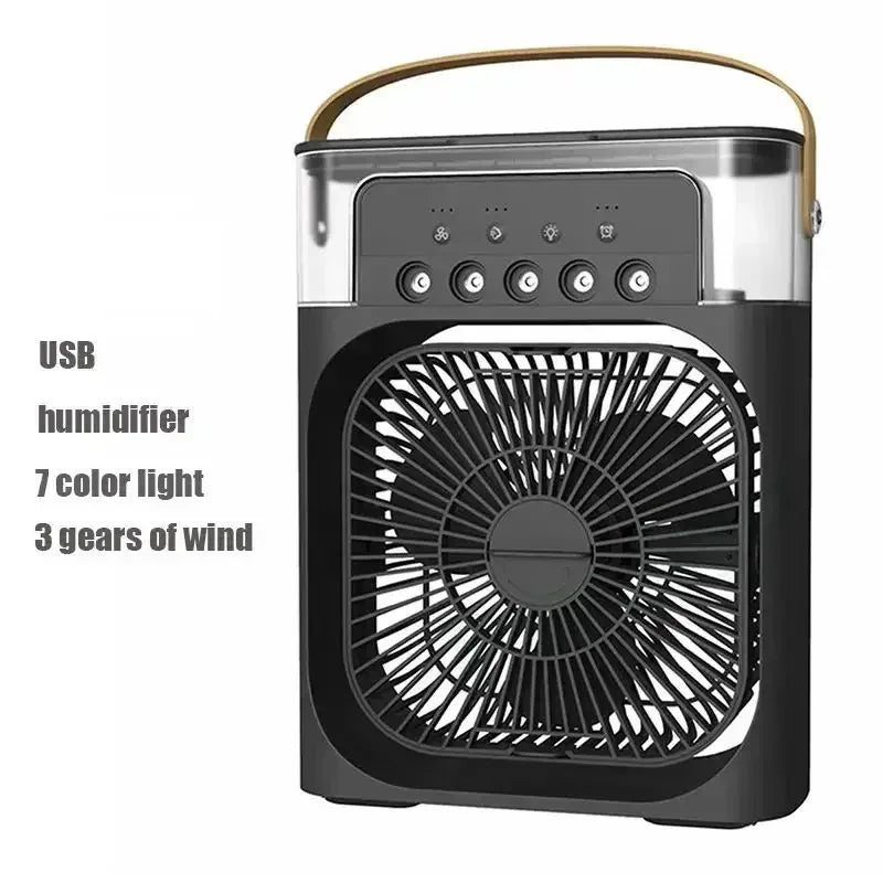 3 In 1 Ventilator Klimaanlage Haushaltskleiner Luftkühler LED Nachtlicht Tragbarer Luftbefeuchter Luftregelungsventilator Büro Zuhause Ventilator Neu | Karnz