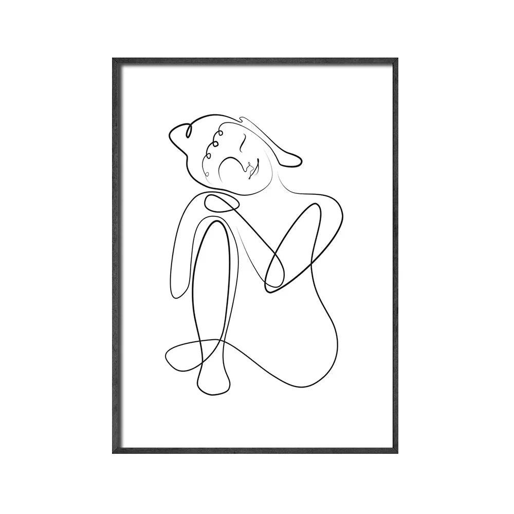 Minimalist Buddha Poster Lotus Wandkunst Linienkunst Fine Art Leinwanddrucke Inspirierende Meditationsbilder Für Wohnzimmer Salon Spa Wanddekoration | Karnz