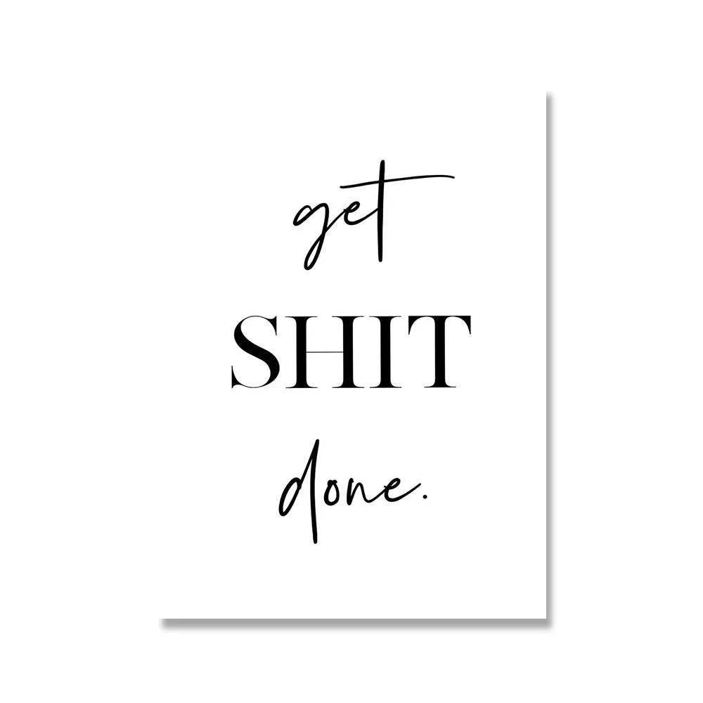 Mach große Dinge Motivationszitate Tägliches Mantra Poster Wandkunst Fine Art Leinwanddrucke Schwarz Weiß Bilder Für Wohnzimmer Home Office Dekor | Karnz