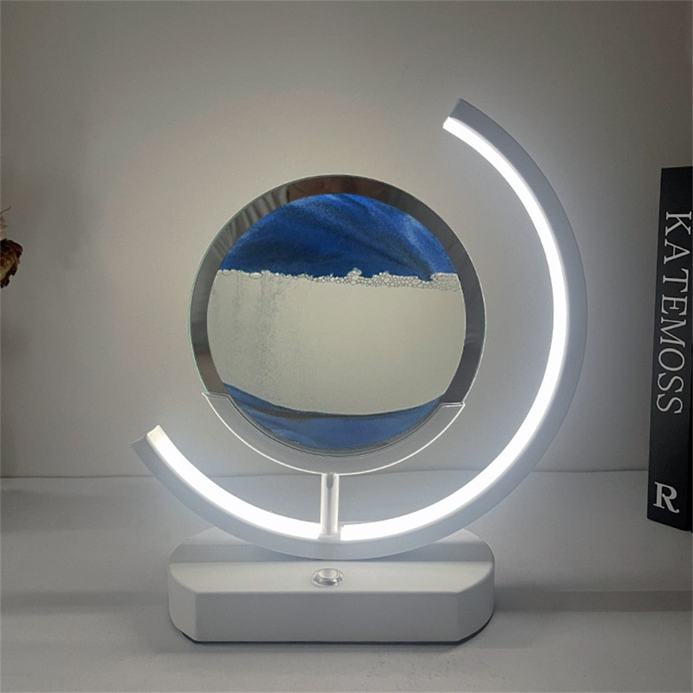 3D LED Fließender Sand Kunst Tischlampe | Karnz