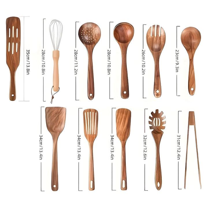 EcoWood Holzbesteckset mit 10 Teilen Karnz