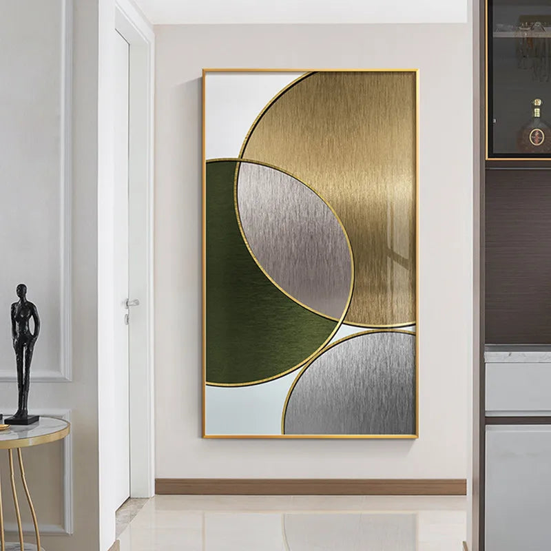 Modern abstrakte geometrische Kreise Wandkunst Fine Art Leinwanddrucke Bilder für luxuriösen Wohnbereich Esszimmer Hotel Schlafzimmer Home Office Kunst Dekor | Karnz