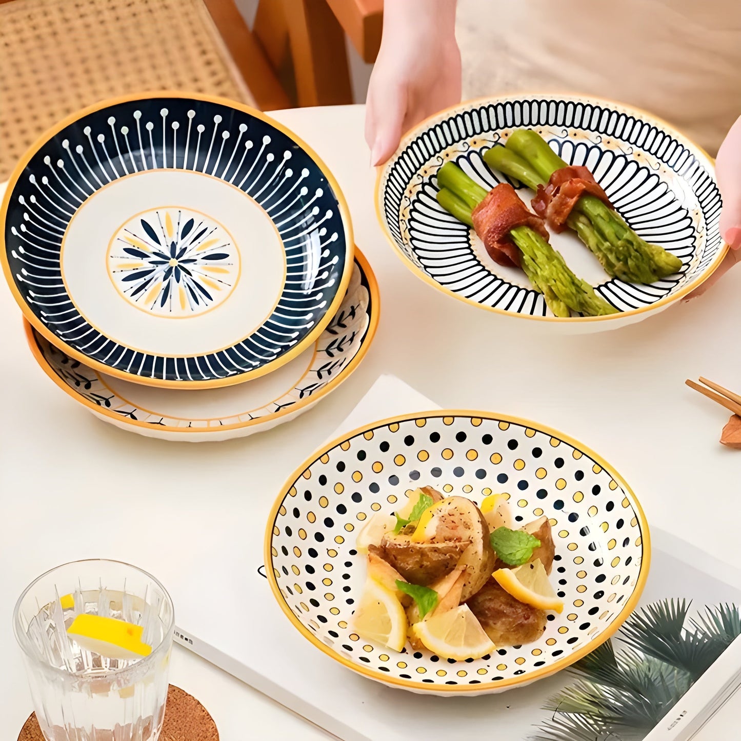 Handbemaltes Porzellanteller-Set – elegant und dekorativ | Perfekt für den Alltag und besondere Anlässe