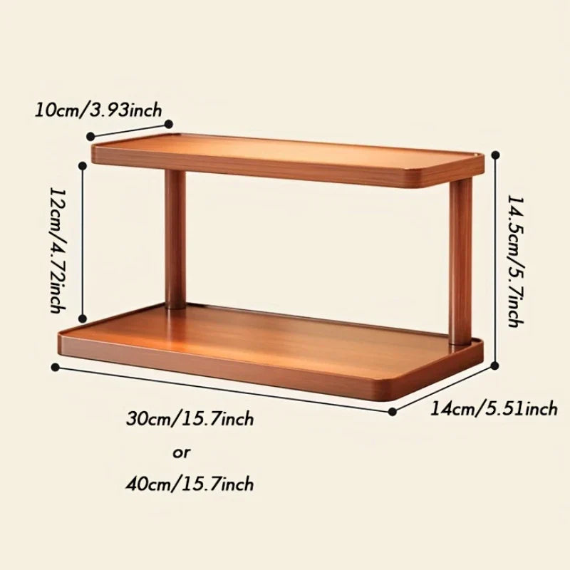 BambuCasa 2-stufiges Holzregal Karnz