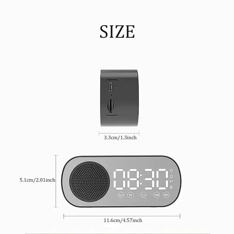 Digitaler Wecker mit Bluetooth-Lautsprecher und FM-Radio
