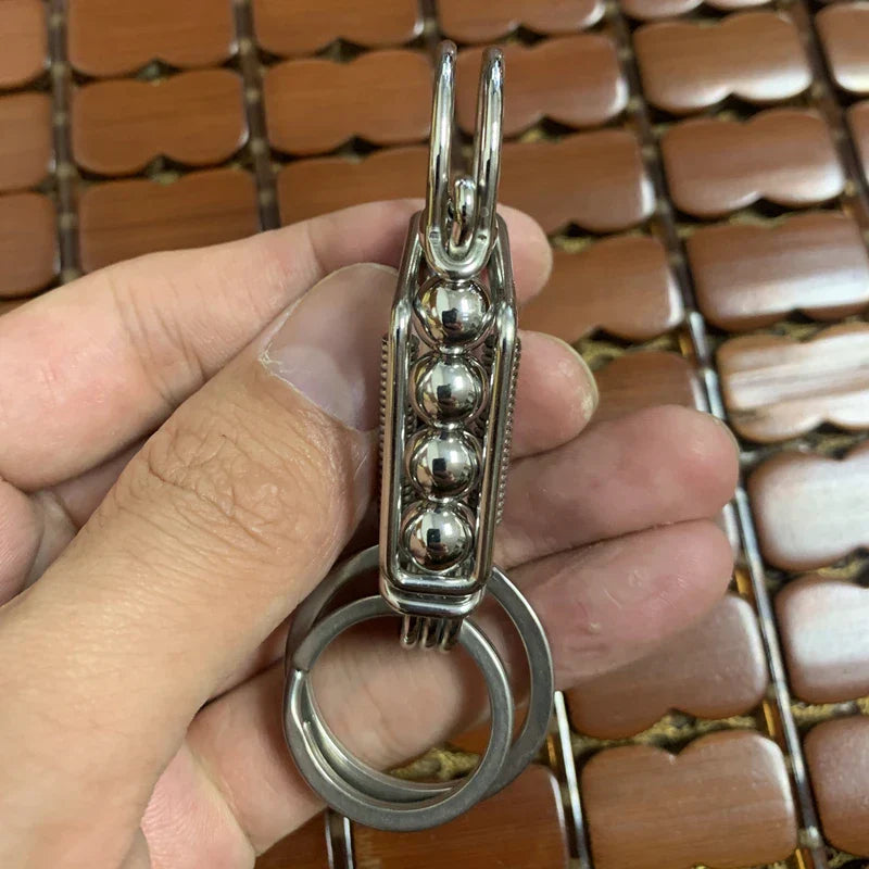 Iron Weave Edelstahl Matt-Finish Schlüsselanhänger | Karnz