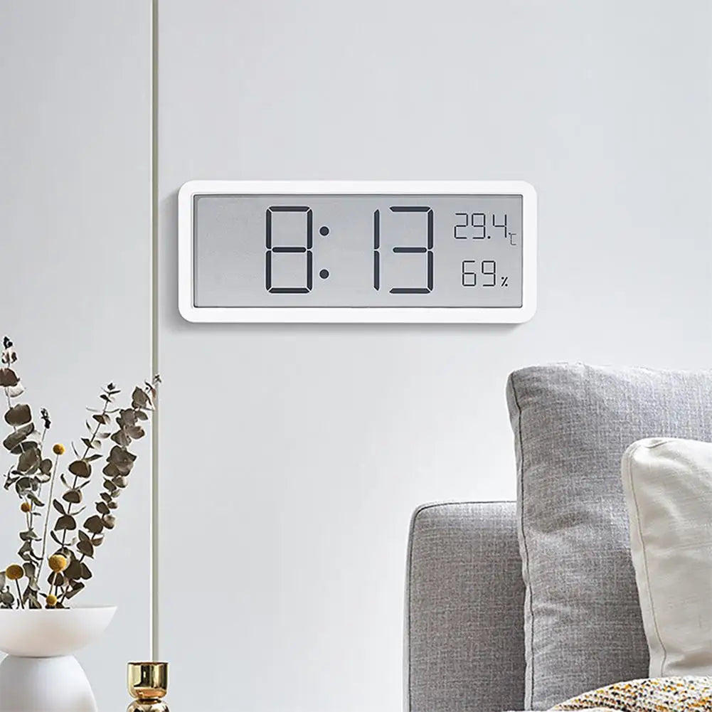 Große Digitale Wanduhr mit Temperatur- und Luftfeuchtigkeitsanzeige – Perfekt für Wohnzimmer, Schlafzimmer und Büro | Karnz