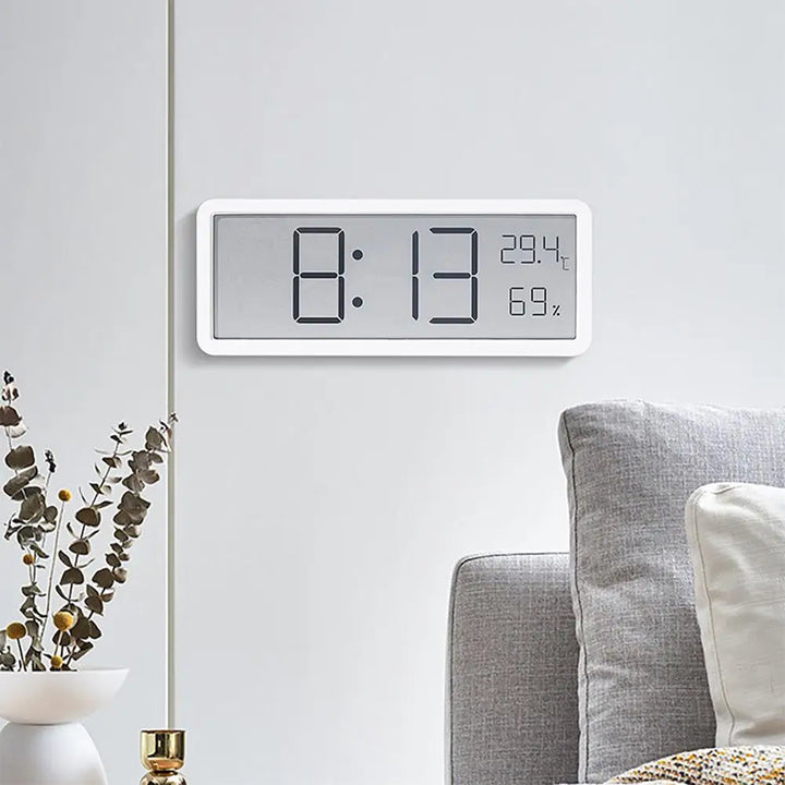 Große Digitale Wanduhr mit Temperatur- und Luftfeuchtigkeitsanzeige – Perfekt für Wohnzimmer, Schlafzimmer und Büro | Karnz