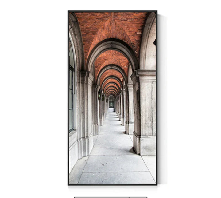 Moderne abstrakte minimalistische Bögen Architektur Wandkunst Fine Art Leinwanddrucke Bilder für Eingangsbereich Foyer Wohnzimmer Home Office Dekor | Karnz