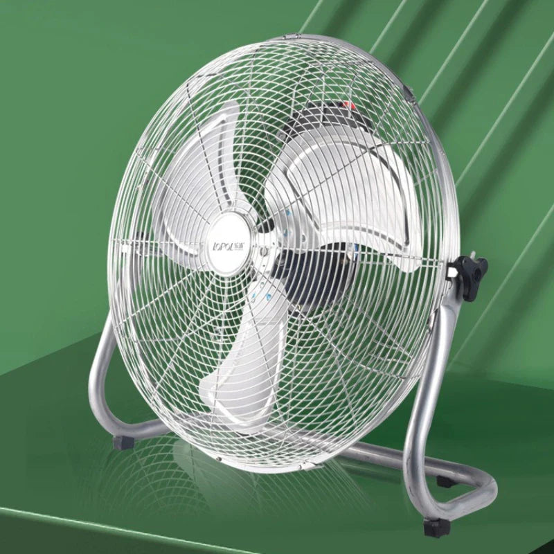 Industrieller Bodenventilator – 8-Gang 130° oszillierender Werkstattlüfter, leiser 45dB Turbo-Motor mit Überhitzungsschutz | Karnz