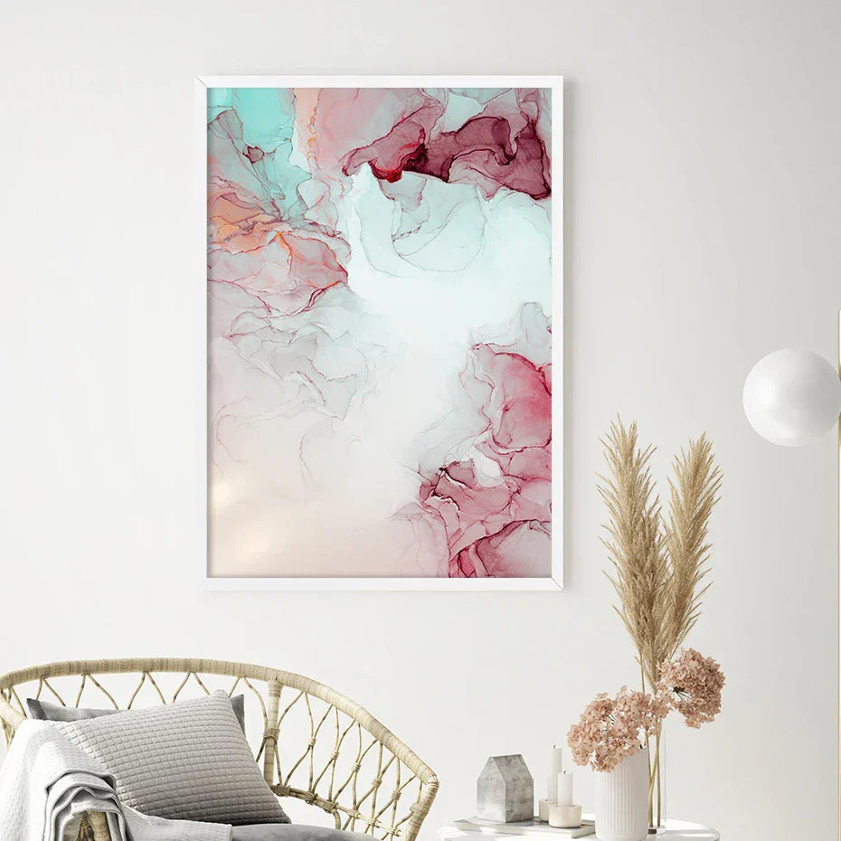 Abstrakte Minimalistische Pinke Tinten Marmor Druck Wandkunst Fein Kunst Leinwand Drucke Bilder Für Wohnzimmer Schlafzimmer Hotelzimmer Kunst Dekor | Karnz