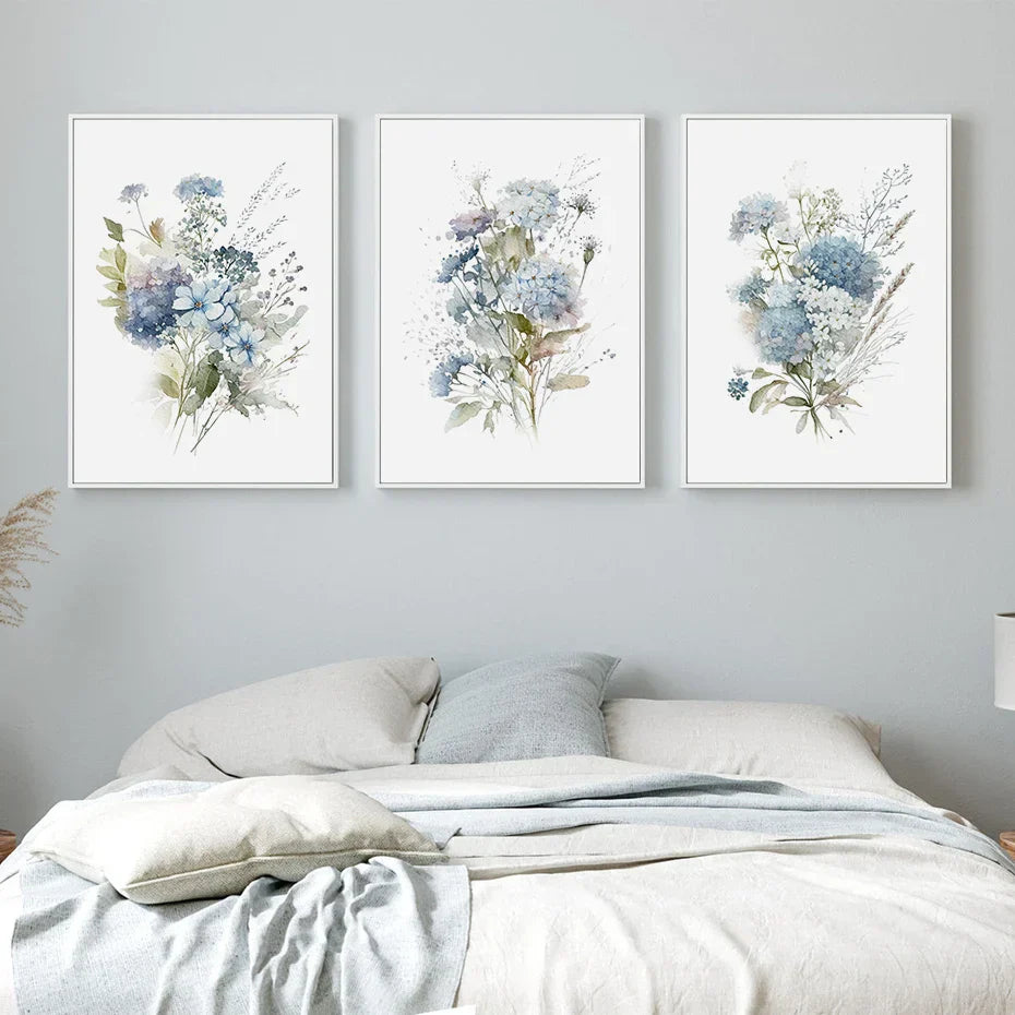 Minimalistische Wilde Wiesenblumen Aquarell Wandkunst Fein Kunst Leinwanddrucke Botanische Poster Bilder Für Wohnzimmer Wohnkultur | Karnz