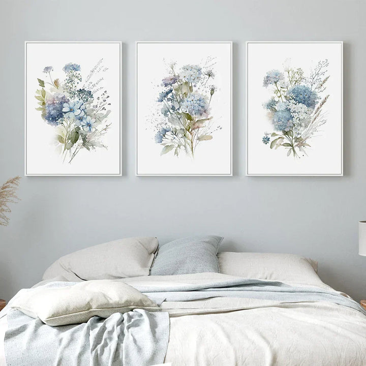 Minimalistische Wilde Wiesenblumen Aquarell Wandkunst Fein Kunst Leinwanddrucke Botanische Poster Bilder Für Wohnzimmer Wohnkultur | Karnz