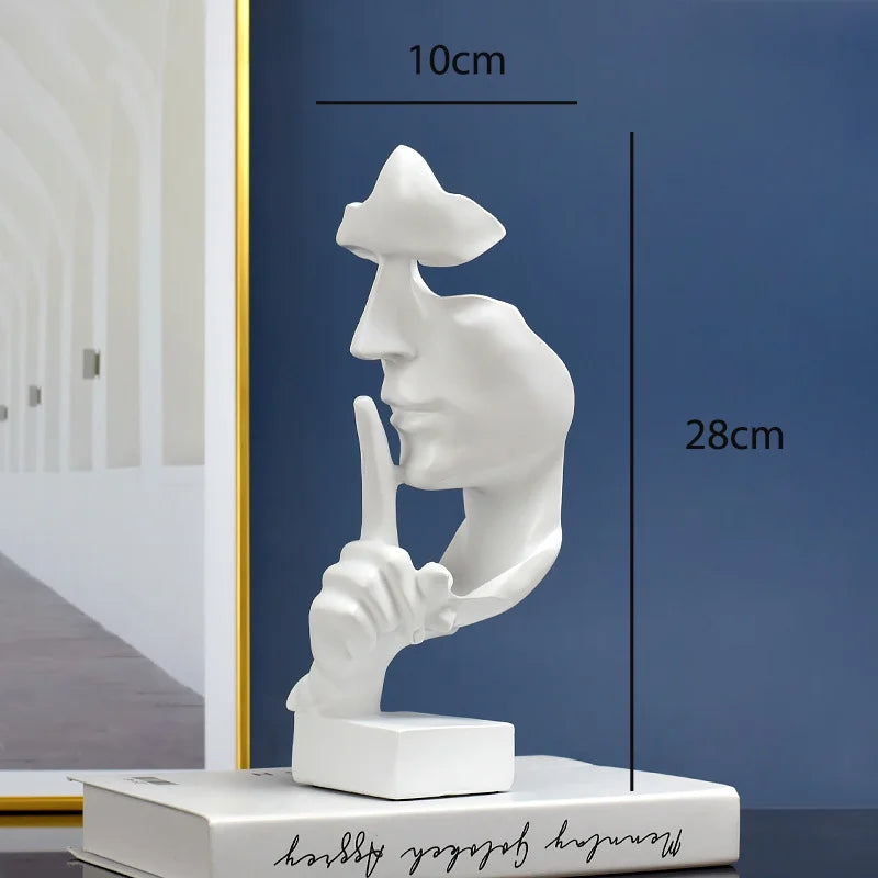 Silent Thinker Abstraktes Gesicht Wohnkultur
