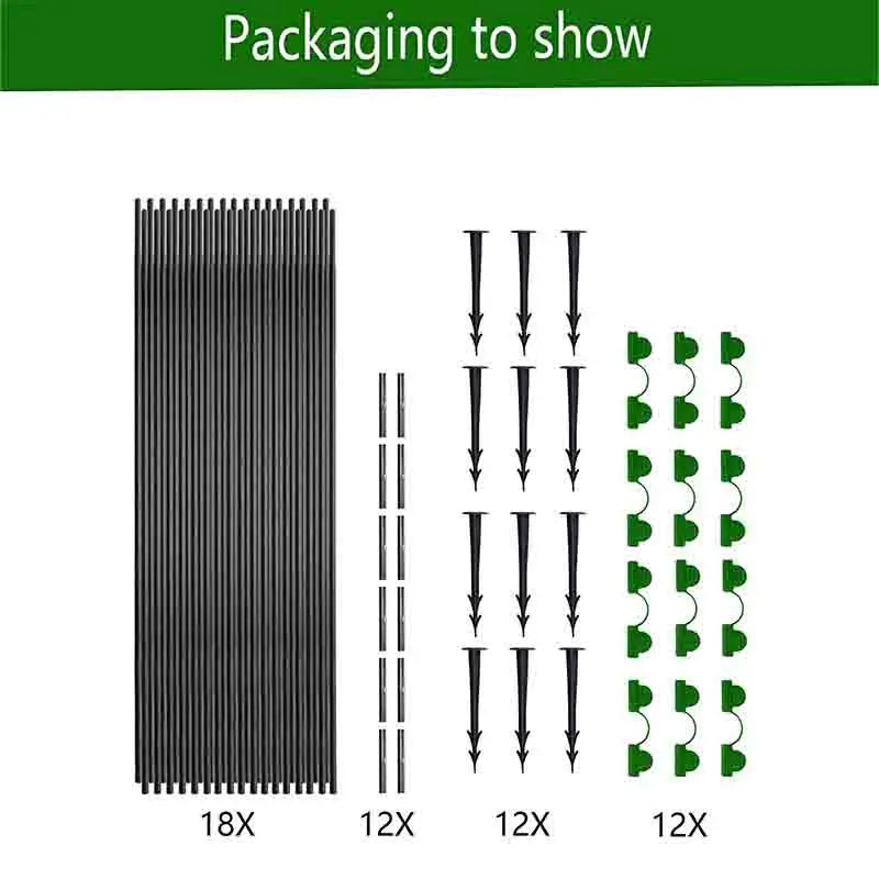 Karnz | Plantura FlexGrow Gartenbügel-Set aus Fiberglas | DIY Pflanztunnel für Hochbeete & Frühbeet | Rostfrei & Wiederverwendbar | Inkl. Steckverbinder