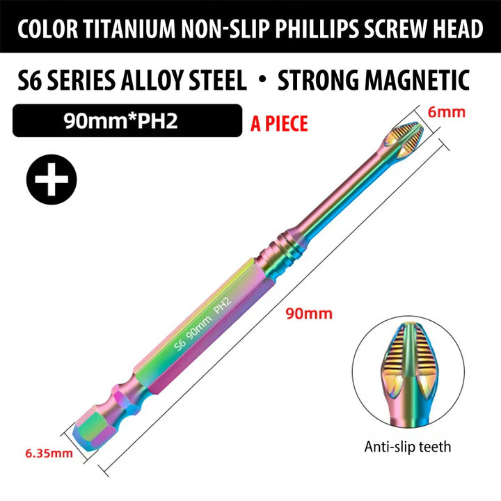 Magnetischer Titan-Schlagschraubenkopf mit rutschfester Oberfläche