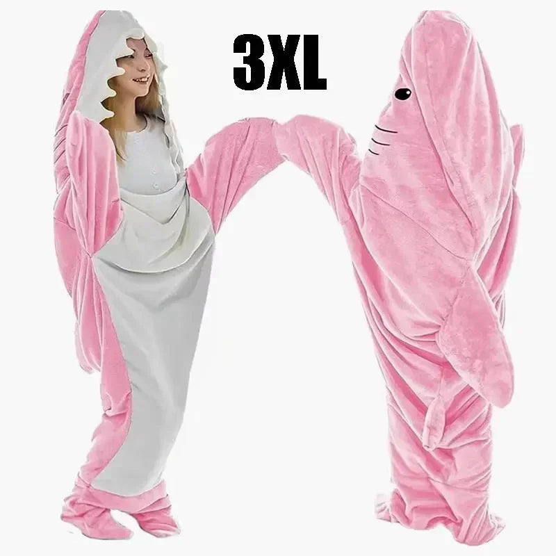 Snuggly Shark Gemütlicher Kapuzen-Einteiler Karnzanket