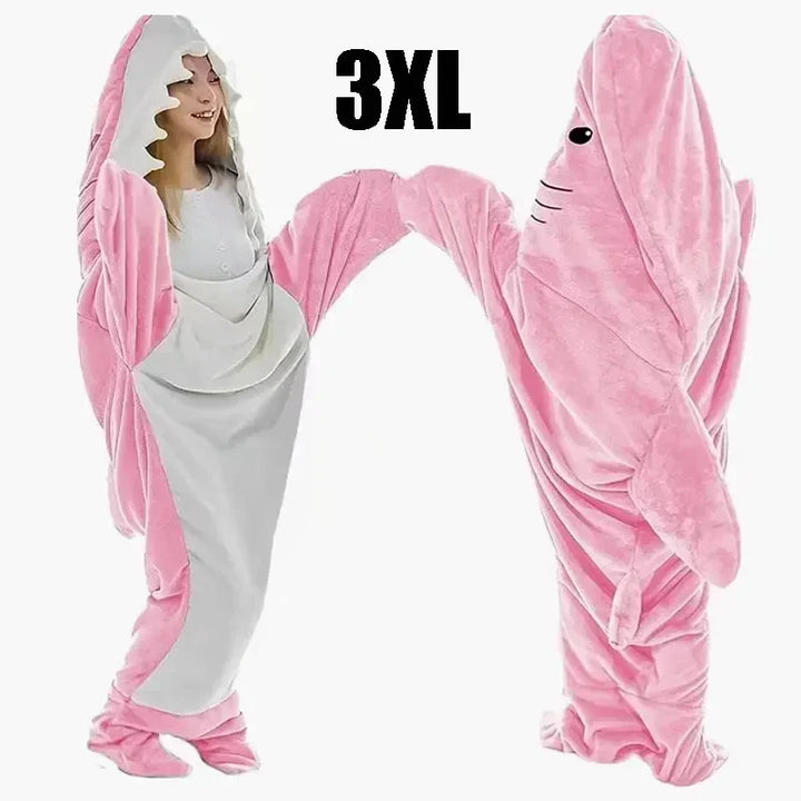 Snuggly Shark Gemütlicher Kapuzen-Einteiler Karnzanket