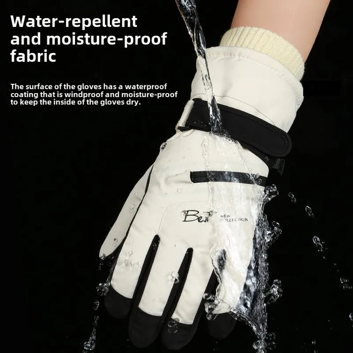 Karnz | GlacioShield Pro Gloves | Waterproof Winter Gloves | Touchscreen & Non-Slip | Warm Fleece Lining for Skiing, Cycling & Outdoor
