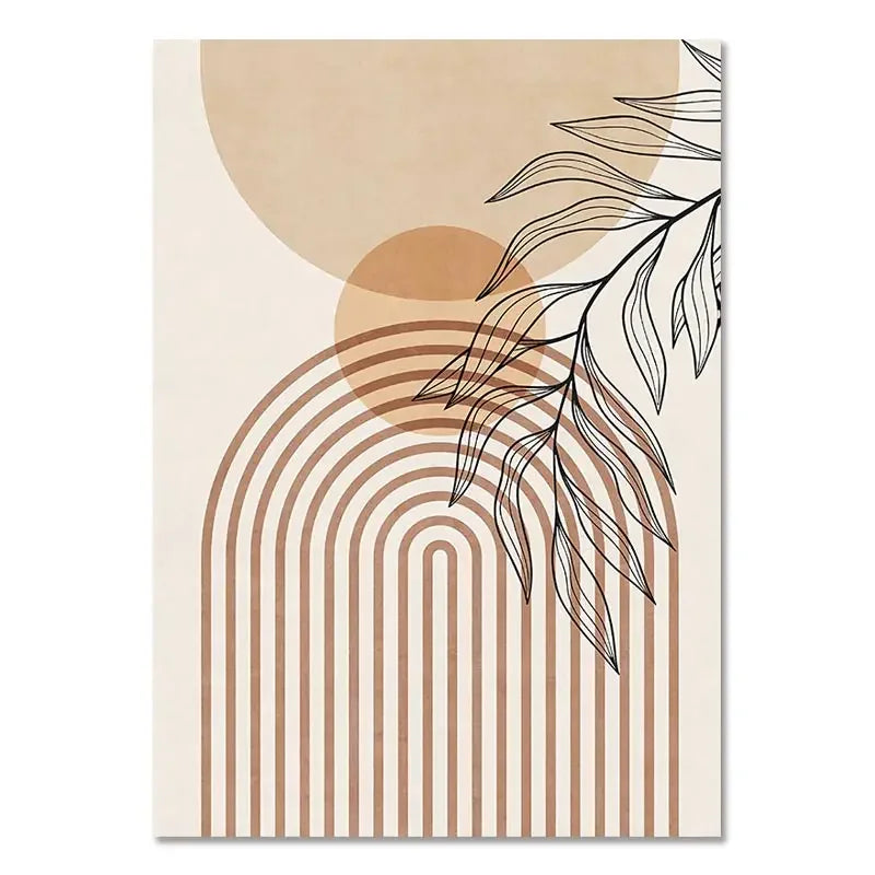 Minimalistische Terrakotta Sonnen abstrakte Wandkunst Fine Art Leinwanddrucke moderne Bilder für Wohnzimmer Schlafzimmer Galerie Wandkunst Dekor | Karnz