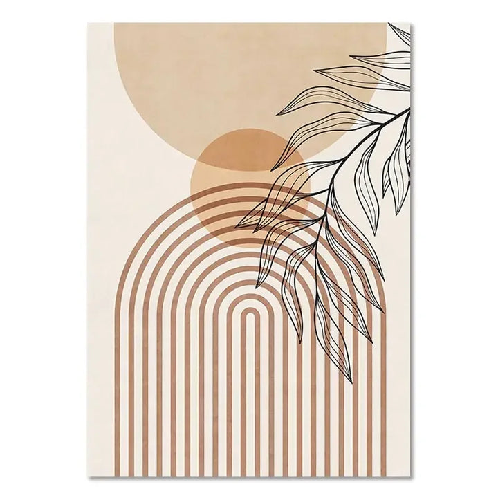 Minimalistische Terrakotta Sonnen abstrakte Wandkunst Fine Art Leinwanddrucke moderne Bilder für Wohnzimmer Schlafzimmer Galerie Wandkunst Dekor | Karnz