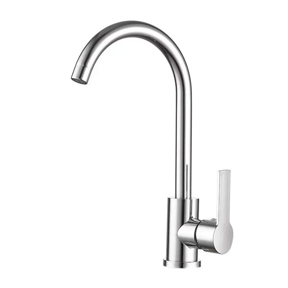 Chrom Wasserhahn mit Einhebelmischer – Hochwertiger Wasserhahn für Spülbecken, Leicht zu Reinigen, Langlebig und Einfache Installation für Moderne Küchen | Karnz