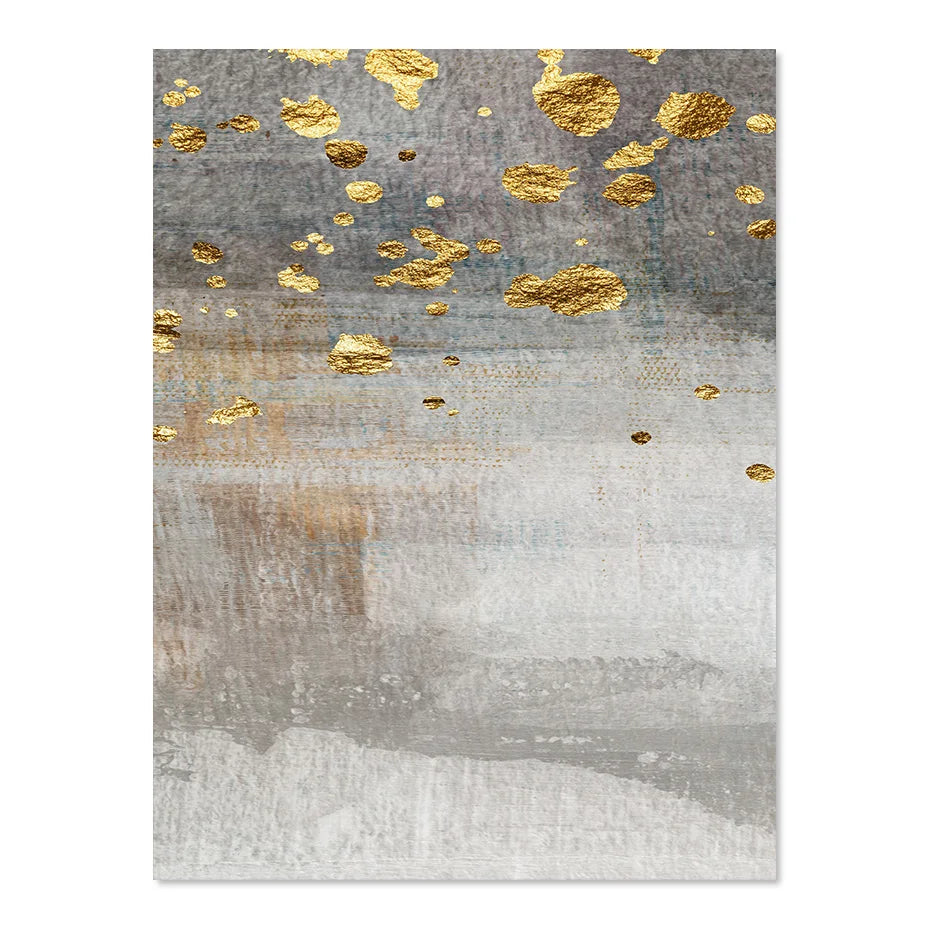Beige Grau Goldgefleckt Vintage Abstrakte Wandkunst Fine Art Leinwanddrucke Zeitgenössische Bilder für elegante Innenräume | Karnz