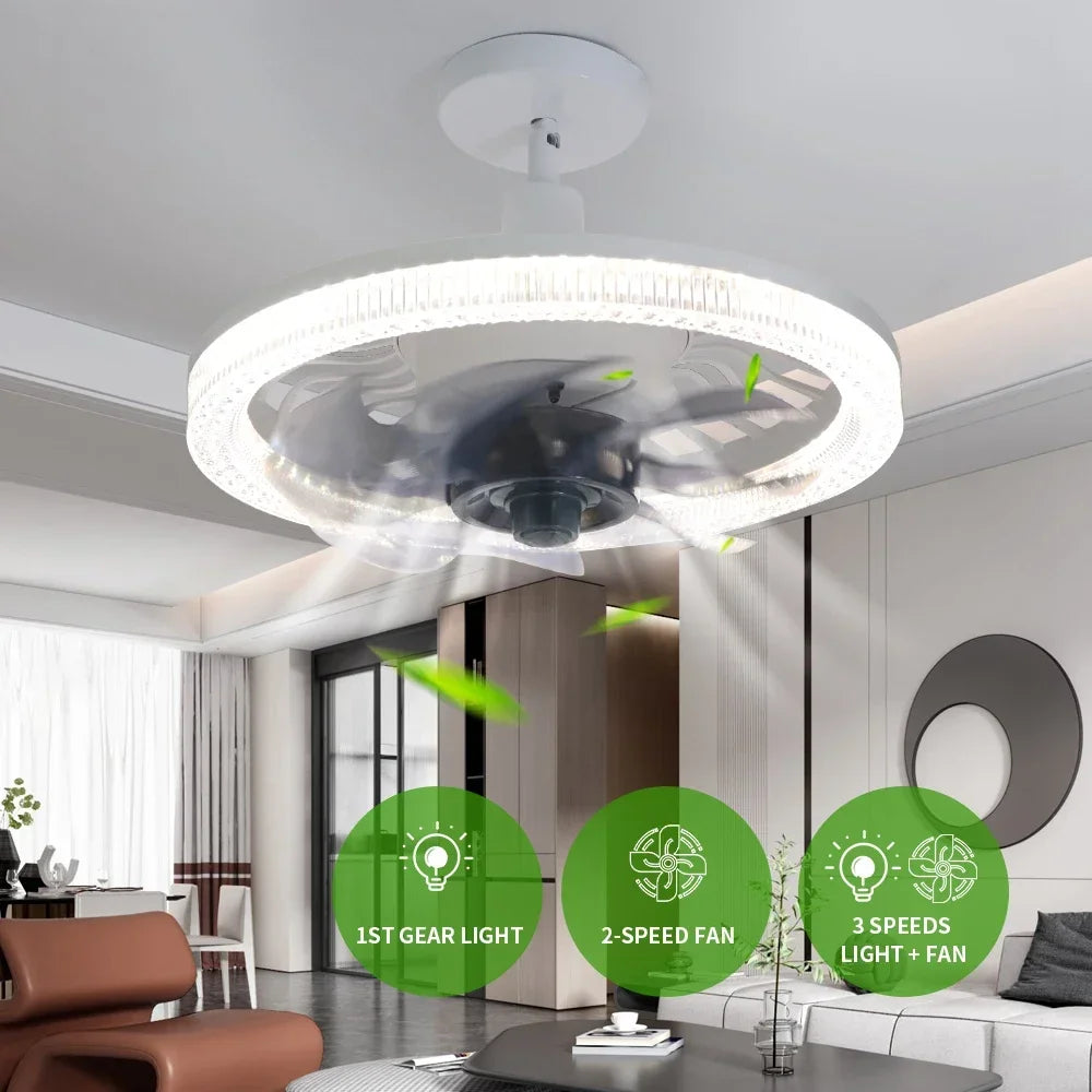 3in1 Fernbedienung Geräuschlos Elegant Ventilator Lampe | Karnz