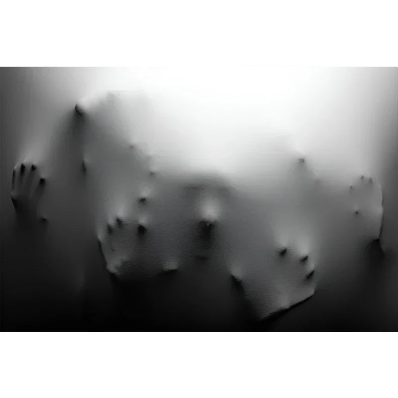 Moderne Kunst Abstrakte Gespenstische Figuren In Der Wand Leinwanddrucke Schwarz Weiß Wandkunst Poster Bilder Für Wohnzimmer Schlafzimmer Kunst Dekor | Karnz