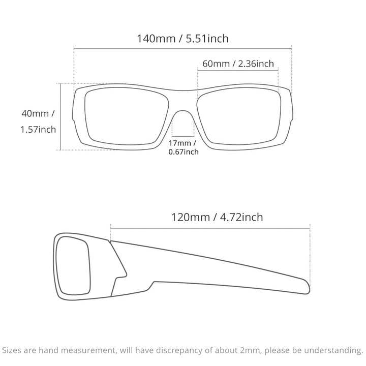 Photochrome Sonnenbrille Schwarzer Rahmen mit Etui | Karnz