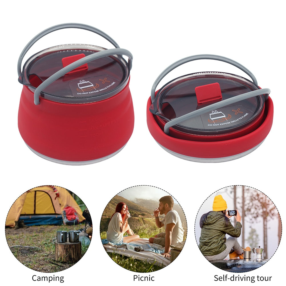 Reise Go Multifunktionaler Zusammenklappbarer Outdoor Wasserkocher | Karnz