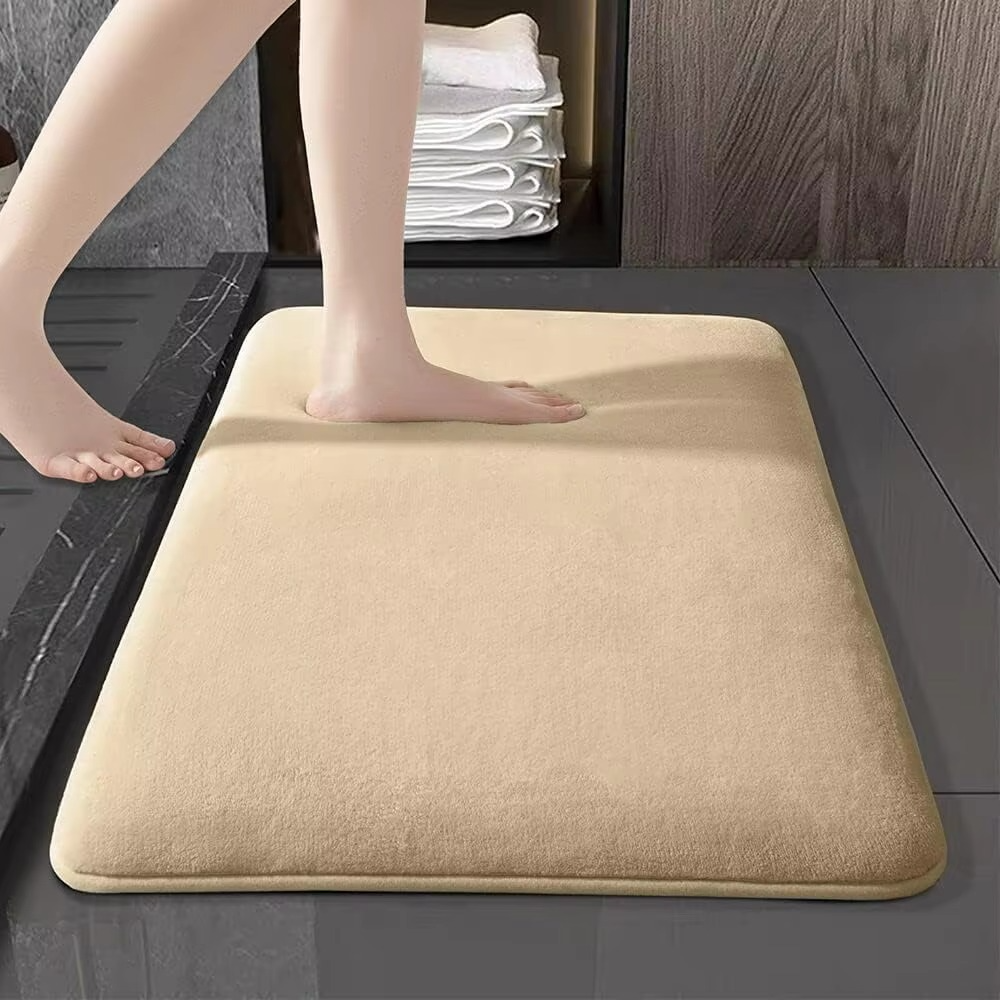 Ultra-saugfähige, rutschfeste Luxus-Badematte aus Korallensamt
