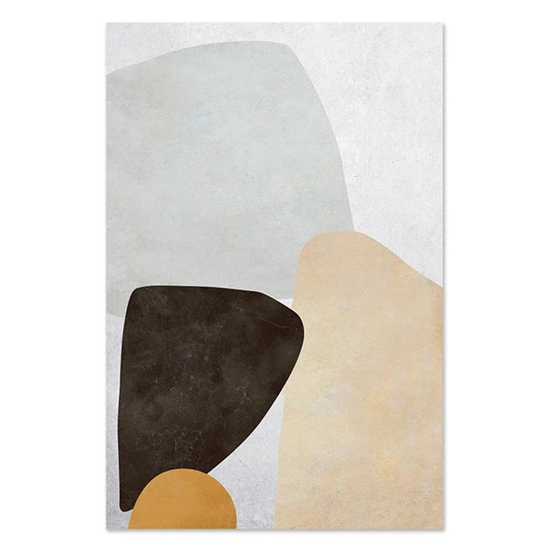 Skandinavische abstrakte graue rosa Granit Wandkunst Fine Art Leinwanddrucke Bilder für moderne Wohnung Wohnzimmer Schlafzimmer Kunstdekoration | Karnz