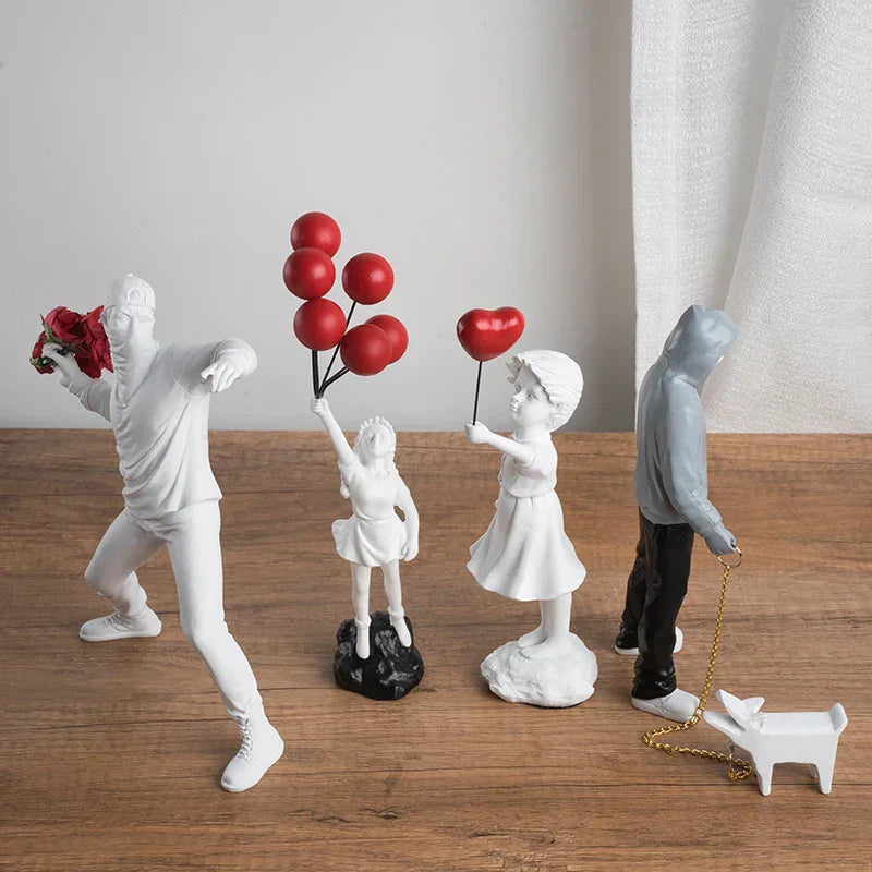 Banksy-inspirierte Skulpturensammlung
