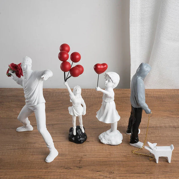 Banksy-inspirierte Skulpturensammlung