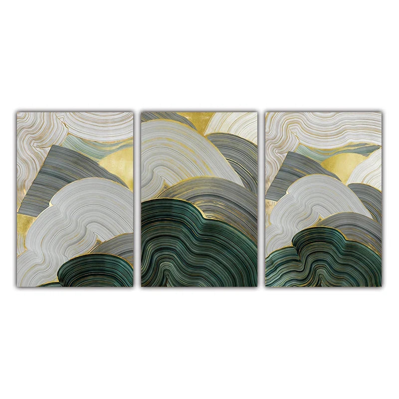 Grün Beige Grau Fließende Wirbel Abstrakte Wandkunst Feine Kunstdrucke Bilder Für Moderne Wohnung Esszimmer Wohnzimmer Kunst Dekor | Karnz