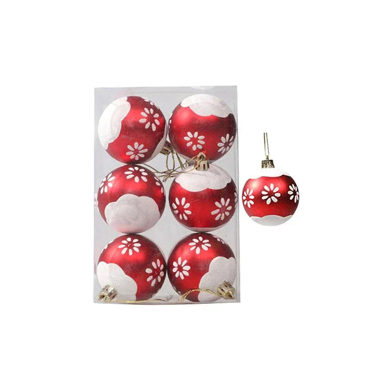Elegante Schneeflocken Weihnachtskugeln Set – Hochwertige Christbaumkugeln in Rot, Weiß und Gold, perfekt für festliche Baumdeko zu Weihnachten | Karnz
