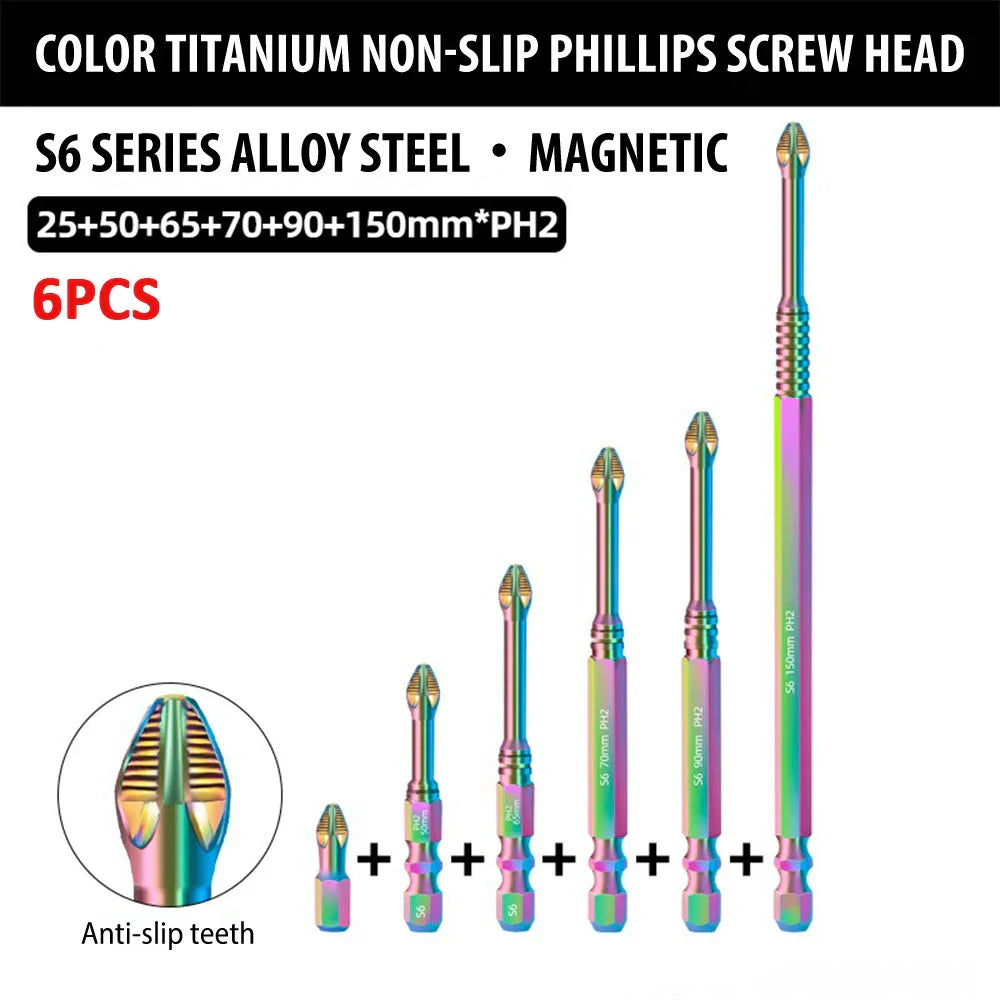 Magnetischer Titan-Schlagschraubenkopf mit rutschfester Oberfläche