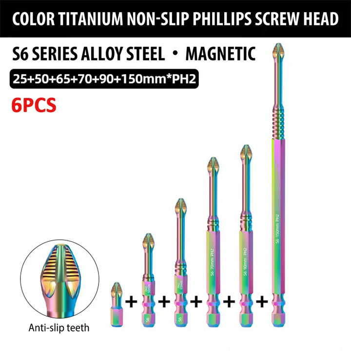 Magnetischer Titan-Schlagschraubenkopf mit rutschfester Oberfläche
