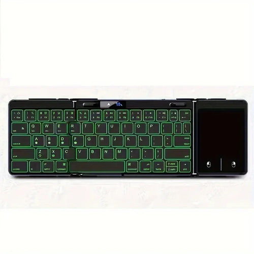 Karnz | Faltbare RGB Drahtlose Eingebautes Touchpad Hintergrundbeleuchtete Reise Tastatur