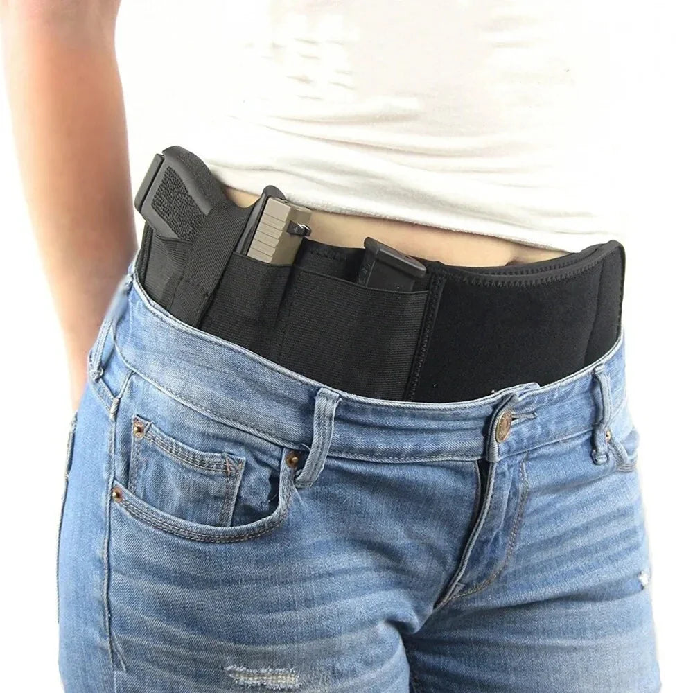 Taktisches Bauchgurt-Holster - Verdeckt tragender Taillengurt - Tragbares verstecktes Holster für Outdoor-Jagd & Verteidigung