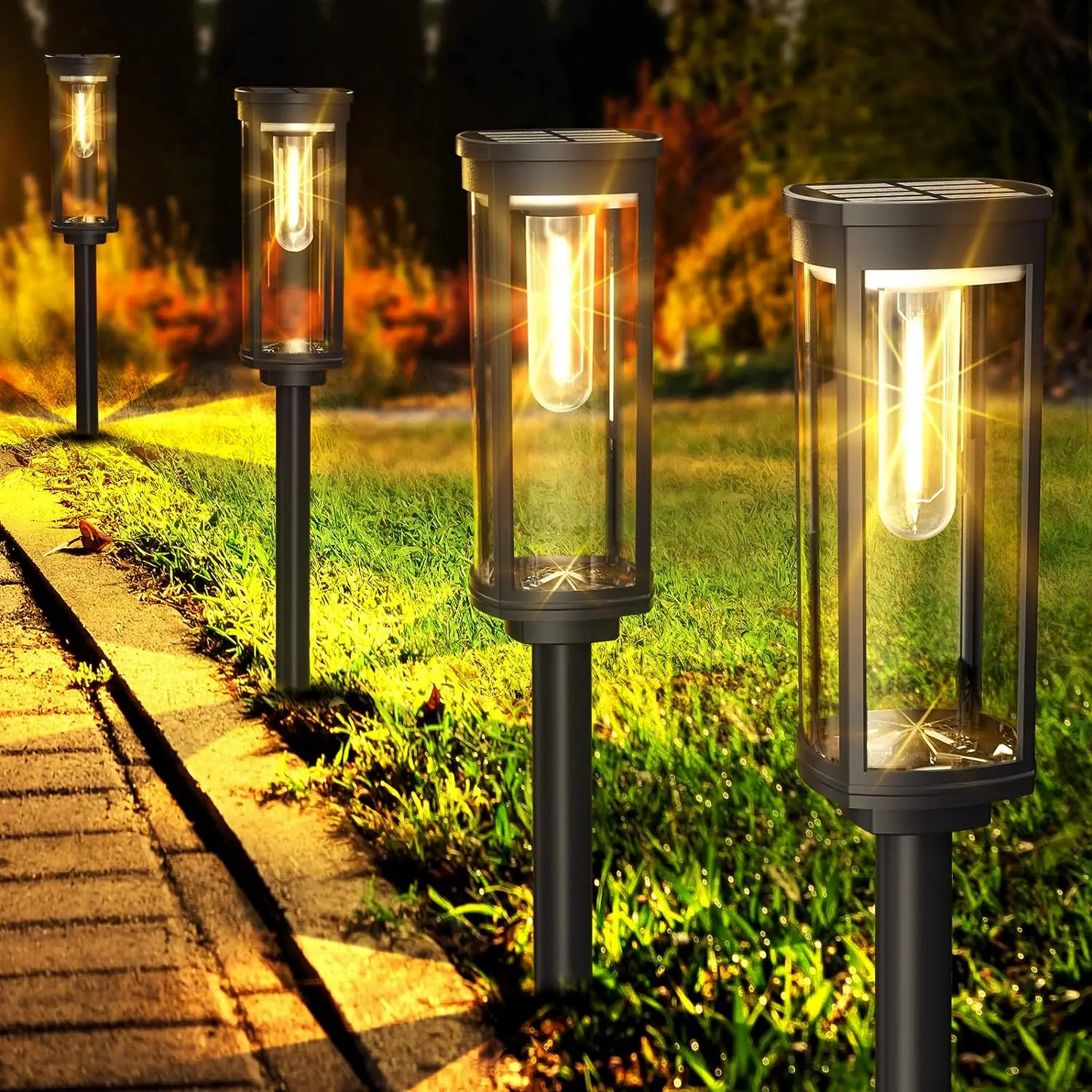 Solar-Gartenlampe mit warmem LED-Licht – Wetterfestes Aluminiumdesign | Karnz