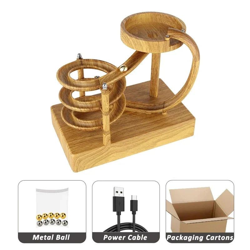 Karnz | Holz Perpetual Spiral Motion Kinetic Ball Roller Wissenschaftsspielzeug