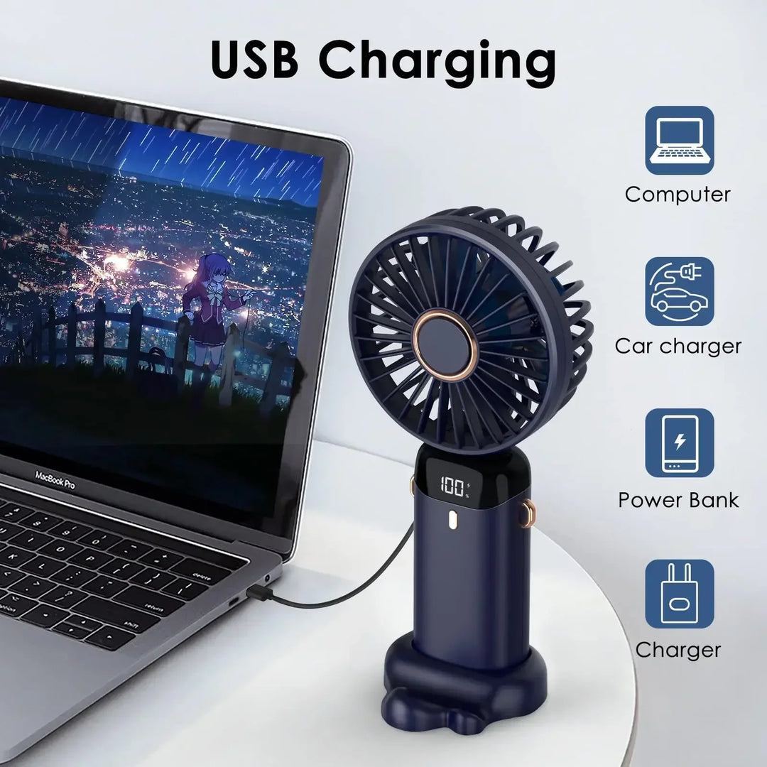 Elektrischer Ventilator Tragbare Klimaanlage Mini Kühler Wiederaufladbare Nackenventilatoren für Zuhause Kostenloser Versand Hand Usb Klimatisierungsblätter | Karnz