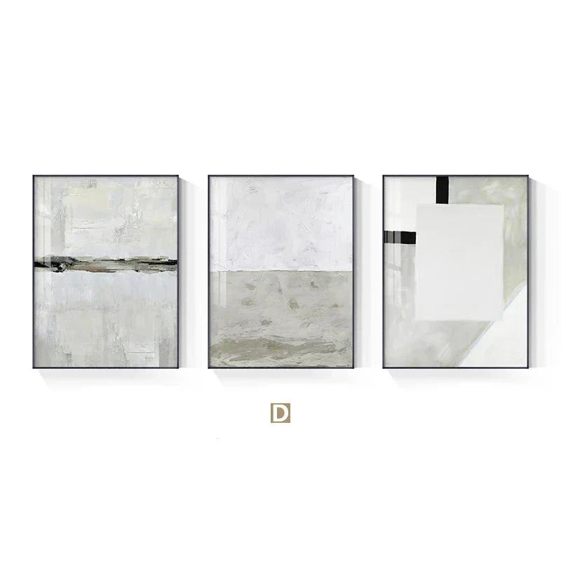 Minimalistische Beige-Grau-Farbblock abstrakte Wandkunst Fine Art Leinwanddrucke Bilder für moderne Wohnungen Wohnzimmer Schlafzimmer zeitgenössische Wohnkultur