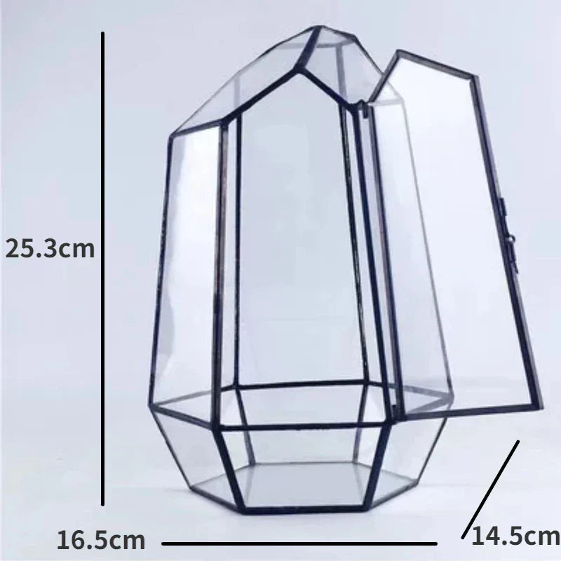 Moderner geometrischer, von der Natur inspirierter botanischer Terrarium