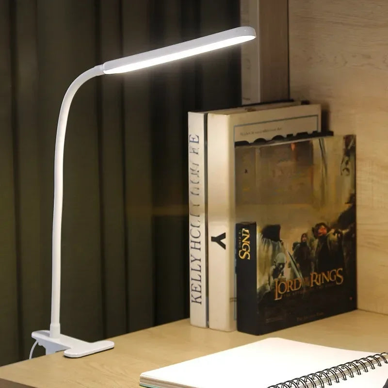 Karnz | LED-Klemmleuchte LumaFlex | 3 Lichtfarben & 10 Helligkeitsstufen | USB-Betrieb | Flexibler Schwanenhals | Augenfreundlich & Dimmbar